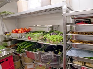 Assorted Vegetables in Walk In Refrigerator
