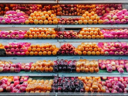 Fresh fruit and organic vegetable store.